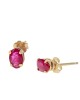 Ruby Stud Earrings in Yellow Gold